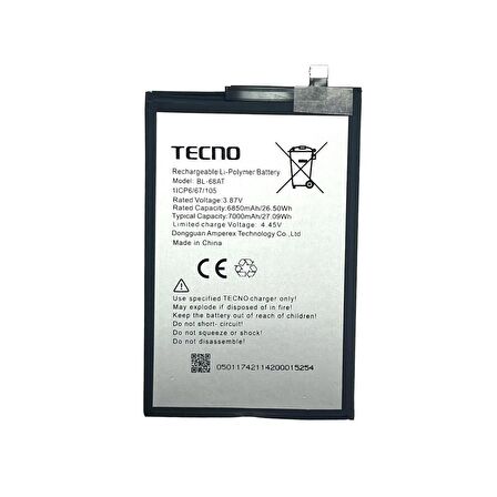 Tecno Pova 3 (BL-68AT) Batarya