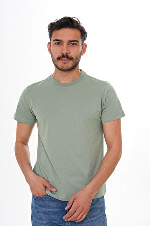 Basics&More Erkek Pamuklu Bisiklet Yaka T-Shirt - Rahat, Şık ve Zamansız Tasarım 20801