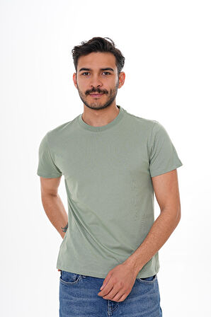 Basics&More Erkek Pamuklu Bisiklet Yaka T-Shirt - Rahat, Şık ve Zamansız Tasarım 20801