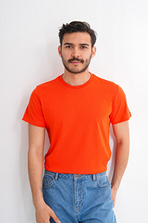 Basics&More Erkek Pamuklu Bisiklet Yaka T-Shirt - Rahat, Şık ve Zamansız Tasarım 20801