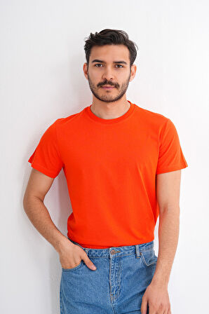 Basics&More Erkek Pamuklu Bisiklet Yaka T-Shirt - Rahat, Şık ve Zamansız Tasarım 20801