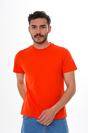 Basics&More Erkek Pamuklu Bisiklet Yaka T-Shirt - Rahat, Şık ve Zamansız Tasarım 20801