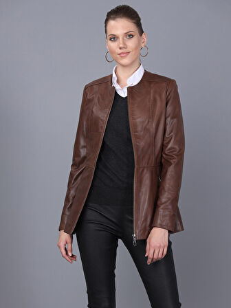 Basics&More Kadın Deri Ceket BM03