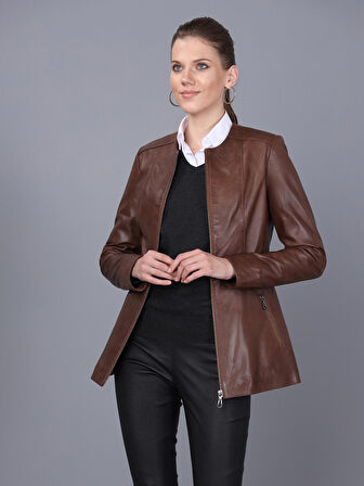 Basics&More Kadın Deri Ceket BM03