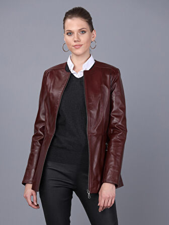 Basics&More Kadın Deri Ceket BM03