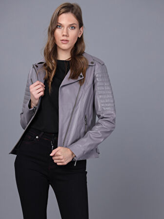 Basics&More Kadın Deri Ceket BM002
