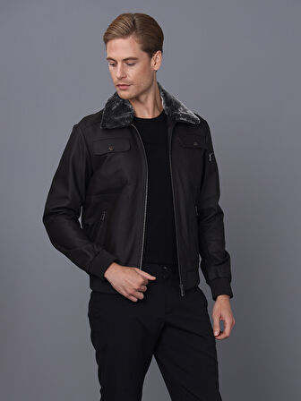 Basics&More Erkek Deri Ceket ES511