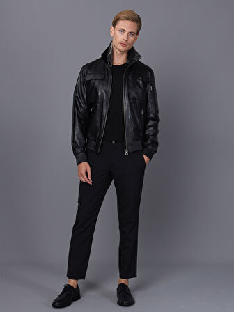 Basics&More Erkek Deri Ceket ES511