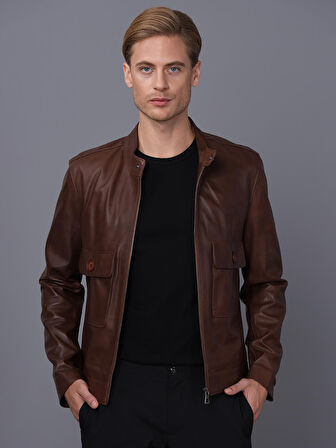 Basics&More Erkek Deri Ceket E1021