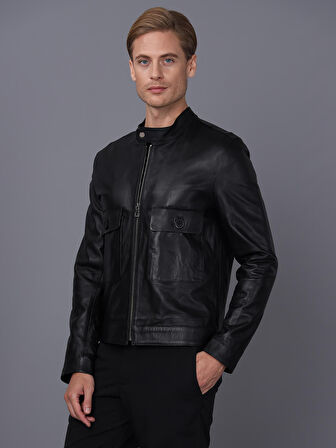 Basics&More Erkek Deri Ceket E1021
