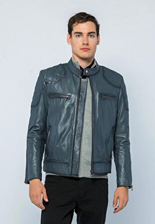 Basics&More Erkek Deri Ceket E-1042