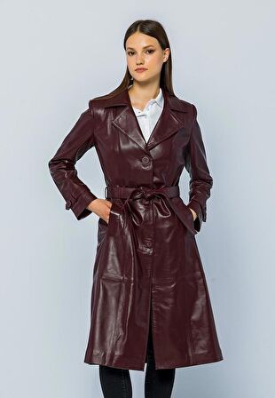 Basics&More Kadın Trenc Deri Ceket Brenda