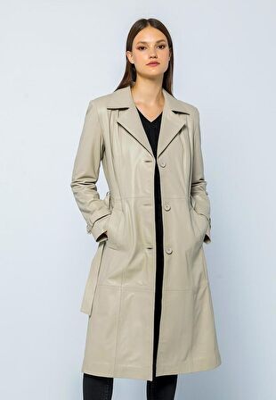 Basics&More Kadın Trenc Deri Ceket Brenda