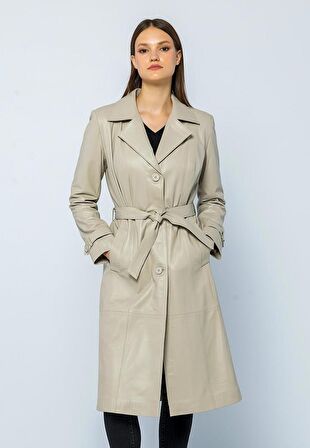 Basics&More Kadın Trenc Deri Ceket Brenda