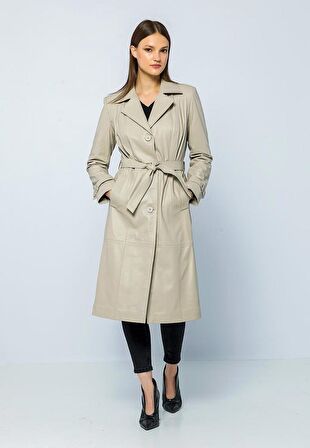 Basics&More Kadın Trenc Deri Ceket Brenda