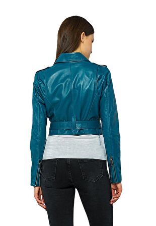 Basics&More Kadın Biker Deri Ceket CASIE