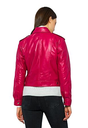 Basics&More Kadın Hakiki Deri Ceket - Kendall