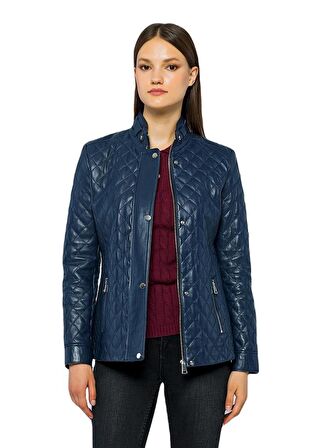 Basics&More Kadın Kapitoneli Deri Ceket Dunna