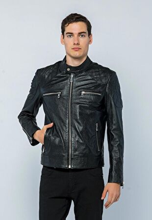 Basics&More Erkek Deri Ceket E-1042