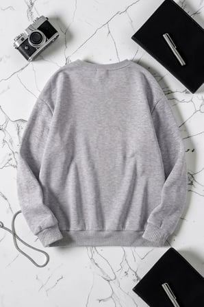 Unisex Golden Hour Baskılı Bisiklet Yaka Sweatshirt