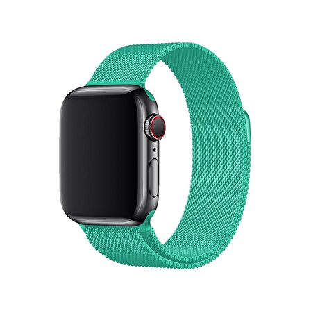 E2M Apple Watch Uyumlu 42-44MM KRD-01 METAL HASIR TURKUAZ 