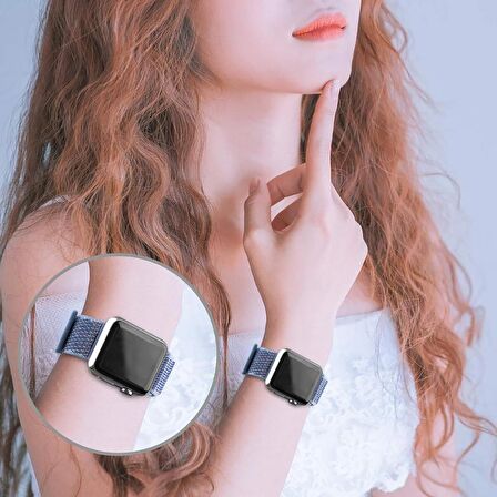 E2M APPLE WATCH 42-44MM KRD-03 HASIR GRI KORDON