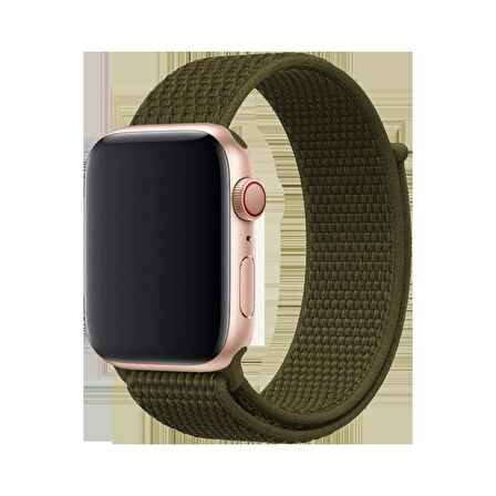 E2M APPLE WATCH 42-44MM KRD-03 HASIR HAKİ KORDON