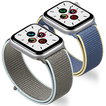 E2M Apple Watch Uyumlu 42-44MM KRD-03 HASIR TURUNCU KORDO 