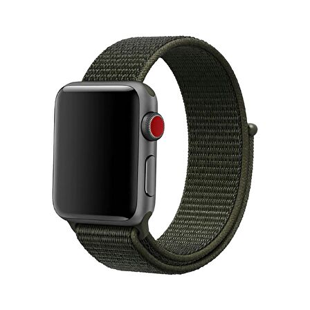 E2M APPLE WATCH 42-44MM KRD-03 HASIR KOYU YESIL KORDON