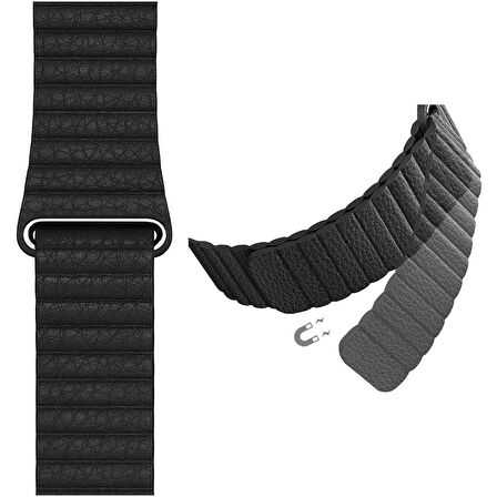 E2M Apple Watch Uyumlu 42-44MM KRD-06 DERİ BÜKME PEMBE KORDON 