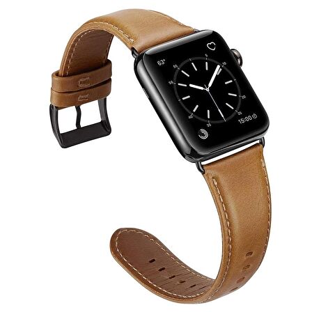 E2M Apple Watch Uyumlu 42-44MM KRD-10 DERI YESIL KORDON 