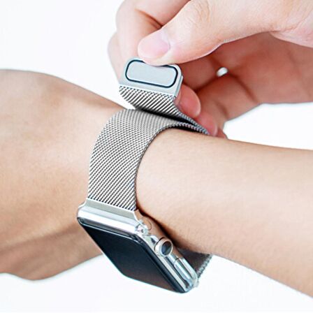 E2M Apple Watch Uyumlu 38-40MM KRD-01 METAL HASIR LACIVER 