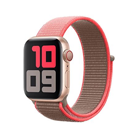 E2M Apple Watch Uyumlu 38-40MM KRD-03 HASIR ACIK PEMBE KO 