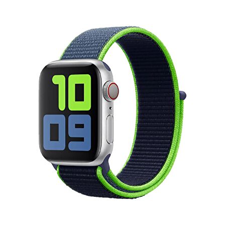 E2M Apple Watch Uyumlu 38-40MM KRD-03 HASIR KOYU MAVİ 
