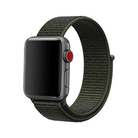 E2M Apple Watch Uyumlu 38-40MM KRD-03 HASIR KOYU YESIL KO 