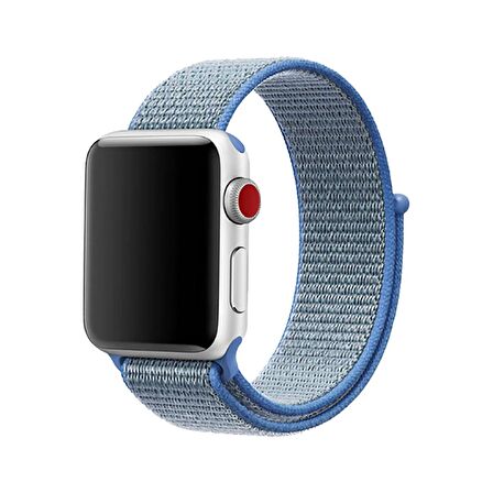 E2M Apple Watch Uyumlu 38-40MM KRD-03 HASIR AÇIK MAVİ 
