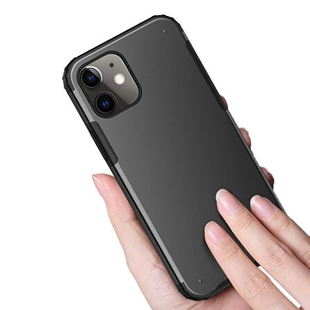 BİKAPAK ELIT MIST IPHONE 12 MİNİ OPAK SİYAH KAPAK