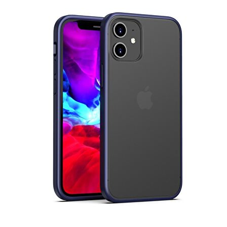BİKAPAK ELIT ENIGMA IPHONE 12 MİNİ FULL MAVİ KAPAK