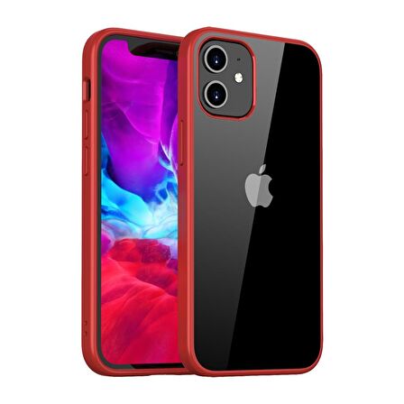 BİKAPAK ELIT SHINE IPHONE 12 MİNİ FULL KIRMIZI KAPAK
