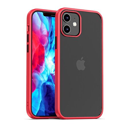 BİKAPAK ELIT SHINE IPHONE 12 MİNİ KIRMIZI KAPAK