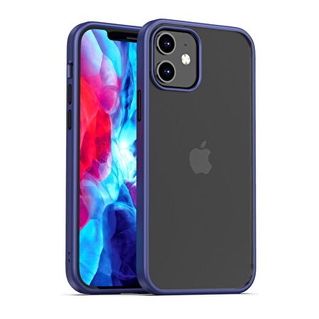 BİKAPAK ELIT SHINE IPHONE 12 MİNİ  MAVİ KAPAK