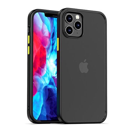 BİKAPAK ELIT SHINE IPHONE 12 PRO MAX SİYAH KAPAK