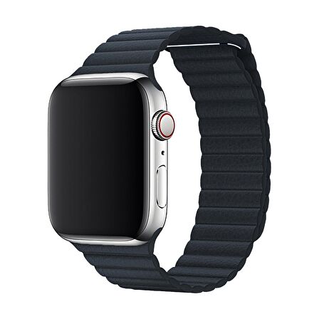 E2M Apple Watch Uyumlu 38-40MM KRD-06 DERI BÜKME GRİ KORDON 