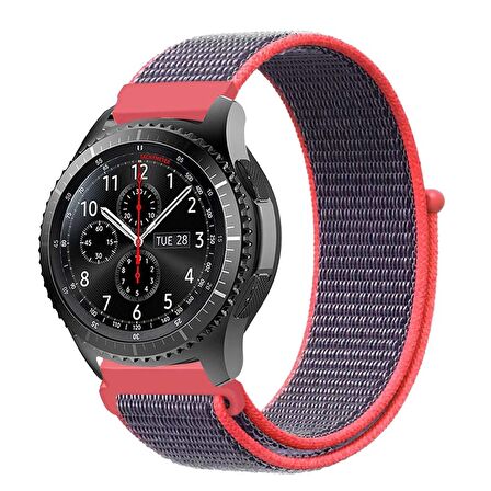 E2M Huawei Watch 20mm KRD-03 Hasır Uzay Gri Kordon