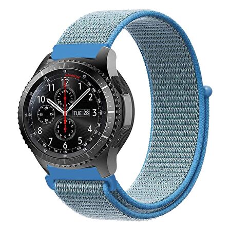 E2M Huawei Watch 20mm KRD-03 Hasır Açık Mavi Kordo