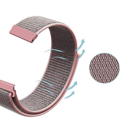 E2M Samsung Watch 22mm KRD-03 Hasır Uzay Gri Kordo