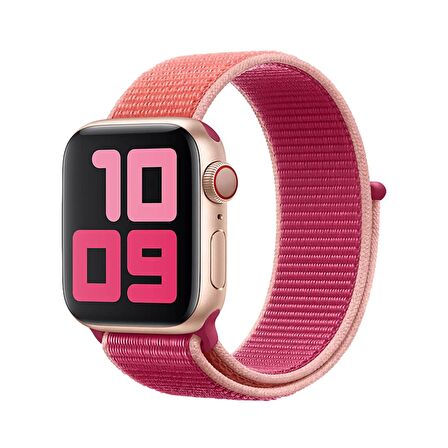 E2M Apple Watch Uyumlu 42-44MM KRD-03 HASIR VİŞNE KORDON 