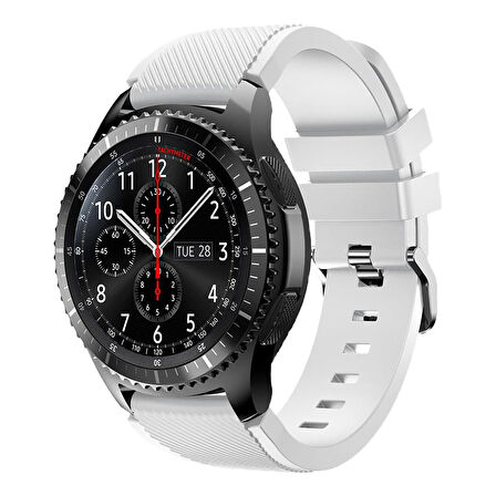 E2M HUAWEI WATCH 22MM KRD-12 FRONTİER SİLİKON BEYAZ KORDON