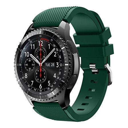 E2M HUAWEI WATCH 22MM KRD-12 FRONTİER SİLİKON KOYU YEŞİL KORDON