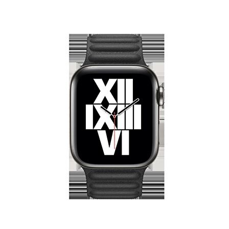 E2M Apple Watch Uyumlu 38-40mm KRD-14 Deri Lacivert Kordo 